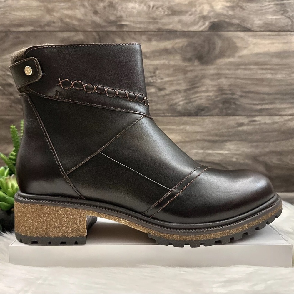 Earth Elements Taylen Boot Lug Sole Patchwork Ankle Boots Size 10. - Picture 9 of 9